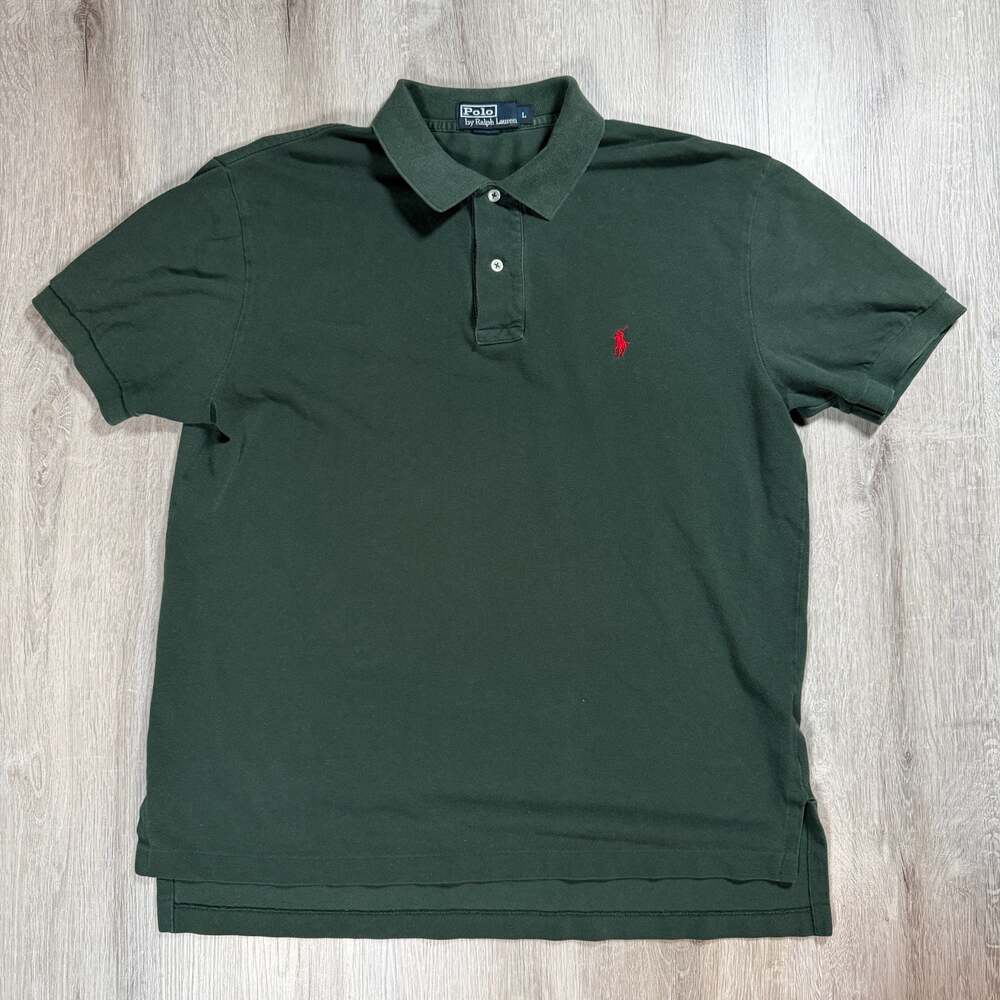 Vintage Mens Polo Ralph Lauren Classic Fit Mesh Short Sleeve Polo Shirt Large